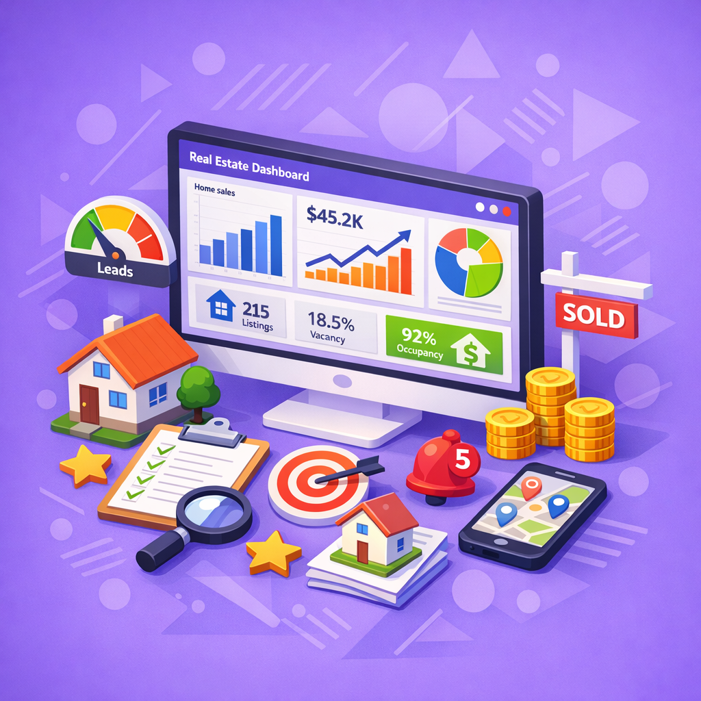 Dashboard para Imobiliária: Os Indicadores Que Importam em 2026